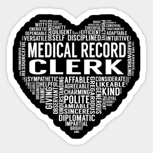 Medical Record Clerk Heart Sticker